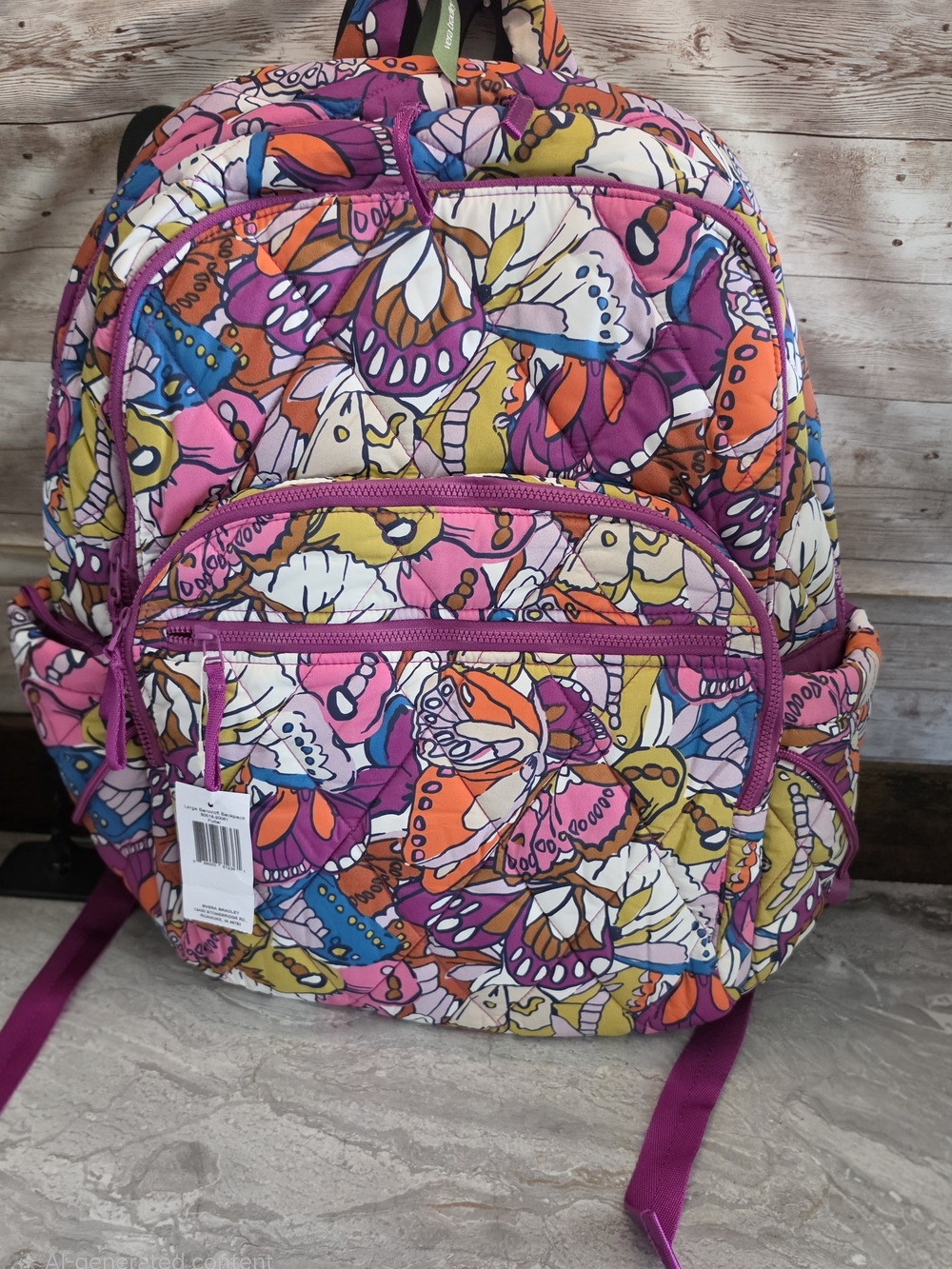 NWT Vera Bradley Large Bancroft Backpack In Flutter